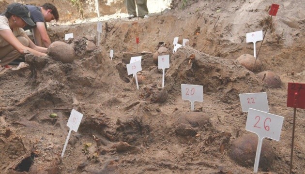 Волинь: Ексгумація у Волі Островецькій виявила останки 48 людей.